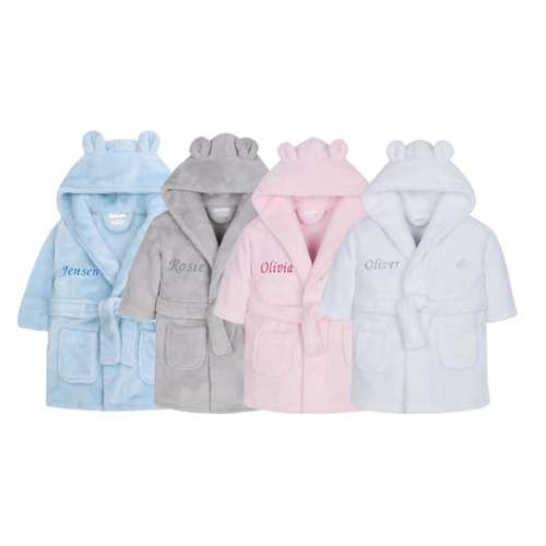 Personalised Baby bathrobe 
Size request: 6-12 months UK kids.