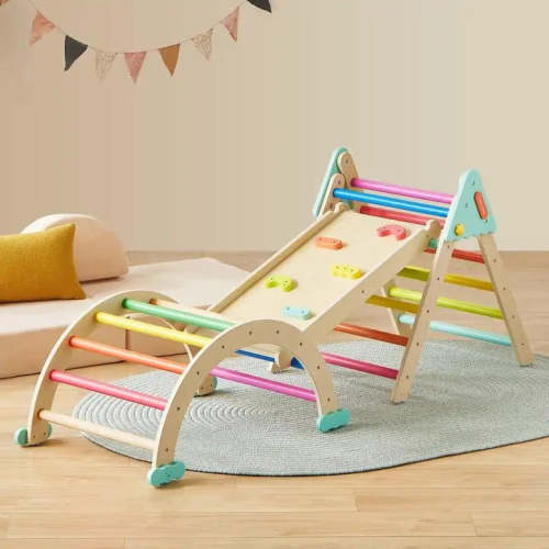 Rainbow Pikler Triangle Set
