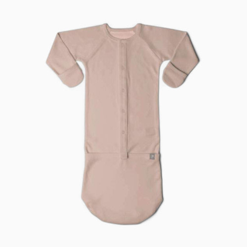NB size - 24hr Convertible Sleeper Baby Gown - Rose