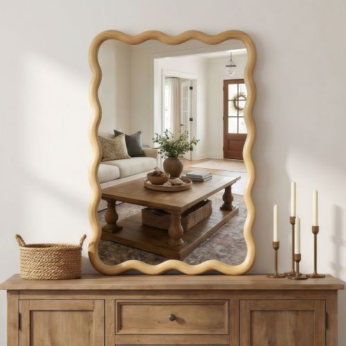 20" x 30" Rectangular Decorative Wall Mirror - Natural