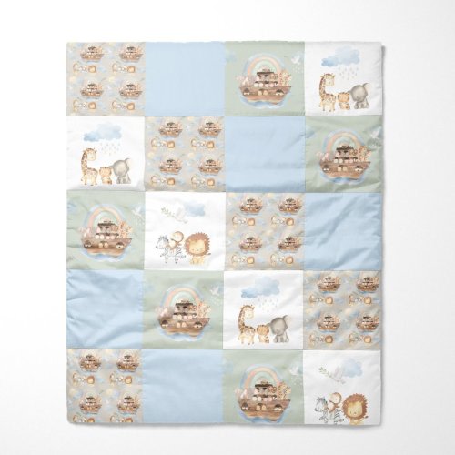 Organic Cotton Baby Quilt | Noah's Ark