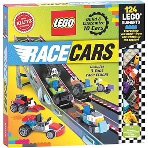 KLUTZ Lego Race Cars STEM Activity Kit, Small
