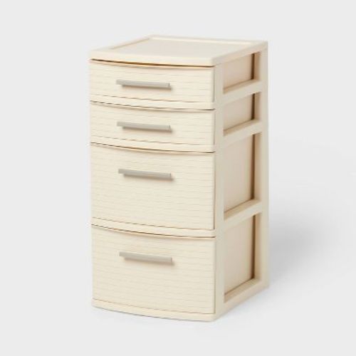 4 Drawer Medium Tower Snowfall White - Brightroom™