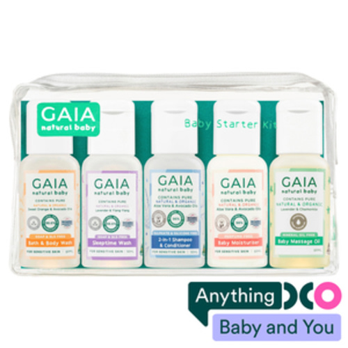 GAIA Natural Baby Starter Kit 5 Piece Set | Mother & Baby | Priceline