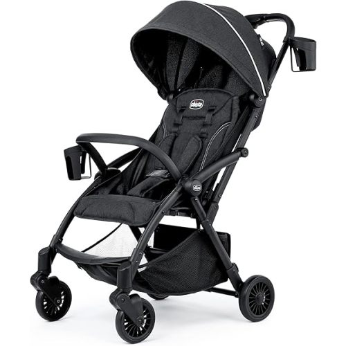 Chicco Presto Self-Folding, Compact Stroller with Canopy, Lightweight Aluminum Frame Umbrella Stroller, for Babies and Toddlers up to 50 lbs. | Graphite/Grey