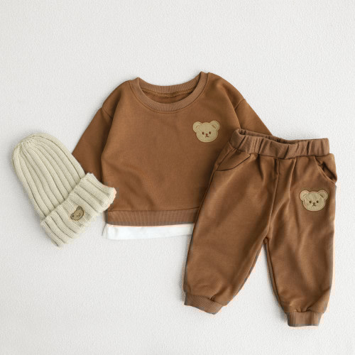 PINK Baby Toddler Cute Bear Sweatshirt &amp; Pants Set