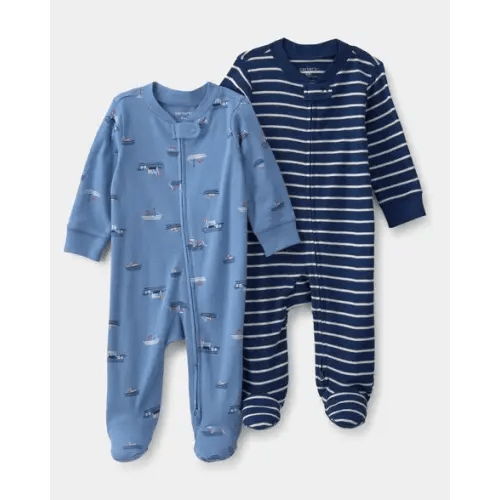 Baby Boy 2-Pack Boat Sleep & Play Pajamas - Blue | Carter's