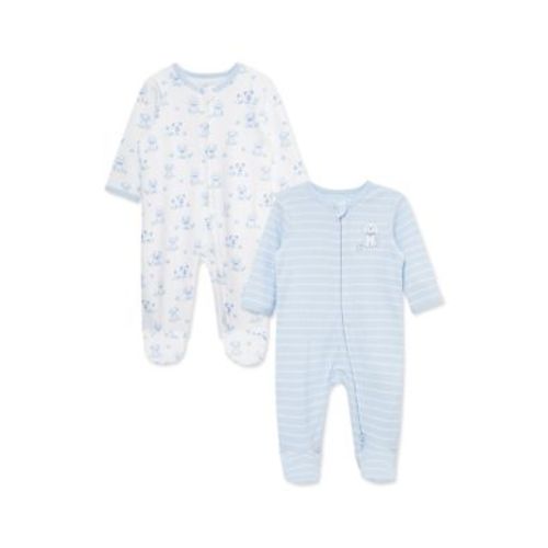 Baby Boys Puppies 2-Pack Footies Pajamas