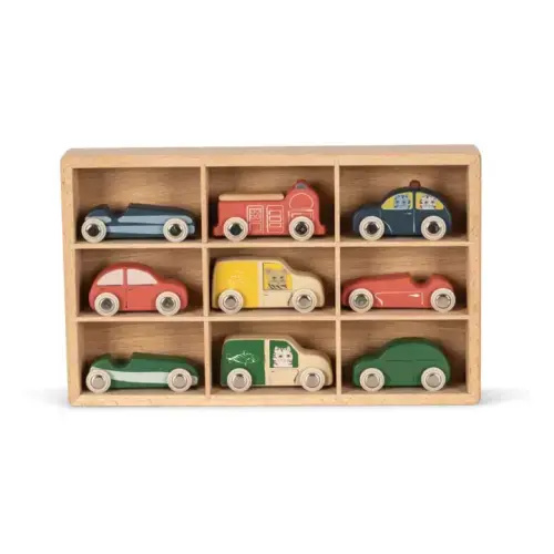 FSC wooden toy cars - Set of 9