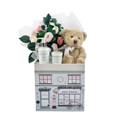 Stylish Bertie Bear Neutral Hamper For Newborn Baby | Babyblooms | Over The Moon
