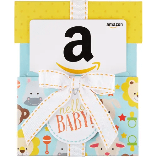 Amazon.com Gift Card in a Hello Baby Reveal (Classic White Card Design)