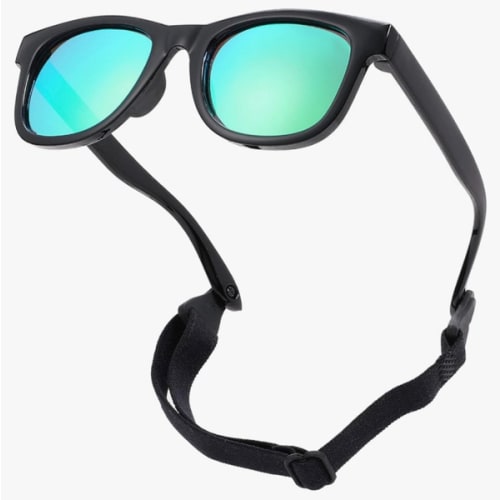 COASION Bendable Flexible Polarized Newborn Baby Sunglasses with Strap for Infant Boys Girls Age 0-12 Months CA8042