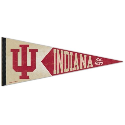 INDIANA HOOSIERS COLLEGE VAULT PREMIUM QUALITY PENNANT 12"X30" BANNER NCAA