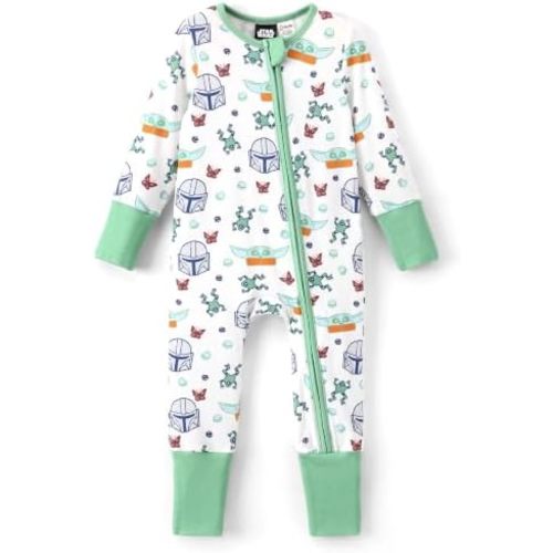 Disney Baby Organic Cotton Zipper Footie Clothes Romper Outfit for Nb-Inf
