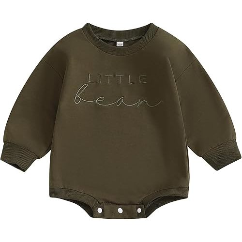 Gender Neutral Newborn Baby Boy Girl Fall Winter Clothes Long Sleeve Bubble Romper Onesie Unisex Infant Outfit