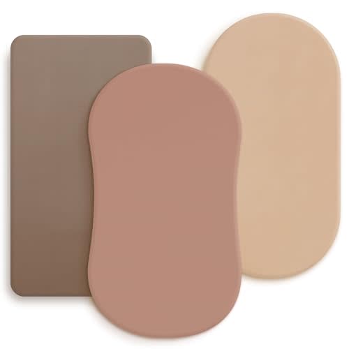 GRSSDER Stretchy Ultra Soft Fitted Bassinet Sheet 3 Pack, Universal Fit for Bassinets Baby Cradle Moses Basket Oval Rectangle Mattress Safe and Snug, Jersey Bassinet Sheets for Baby, Brown