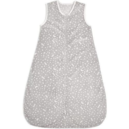 aden + anais Essentials Easy Sleeping Bag, 100% Polyester Snuggly Velboa, Wearable Baby Blanket, TOG 1.5, Small, 0-6 Months, Winter Sky