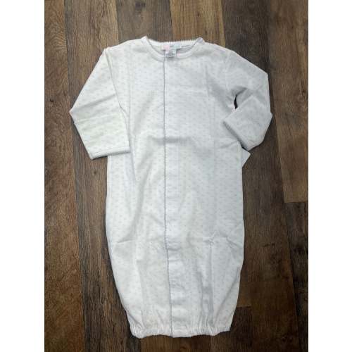 Baby Loren Grey Dots Gown – Buttons & Bows Boutique