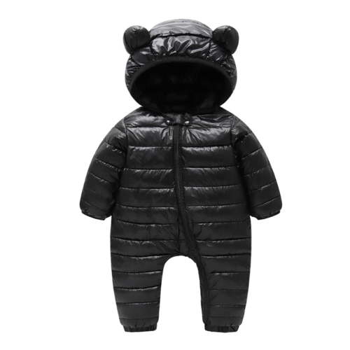 ZMHEGW Coat For Toddler Baby Boys Girls Winter Warm Snowsuit Bear Ears Hooded Jumpsuit Down Romper Padded Outwear Hoodies Coat 3-6 Months