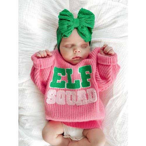 Knit Sweater, Elf Squad Bubblegum
