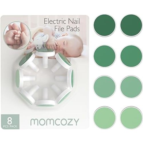 Momcozy Baby Nail Trimmer Replacement Pads, Electric Nail Trimmer Grinding Pads for Momcozy Electric Nail Trimmer Use Only, 8 Counts Replacement Pads