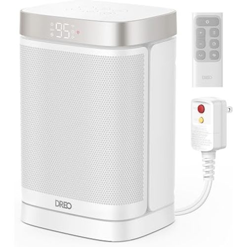 DREO Space Heater for Bathroom and Indoor use, Portable Heaters with ECO