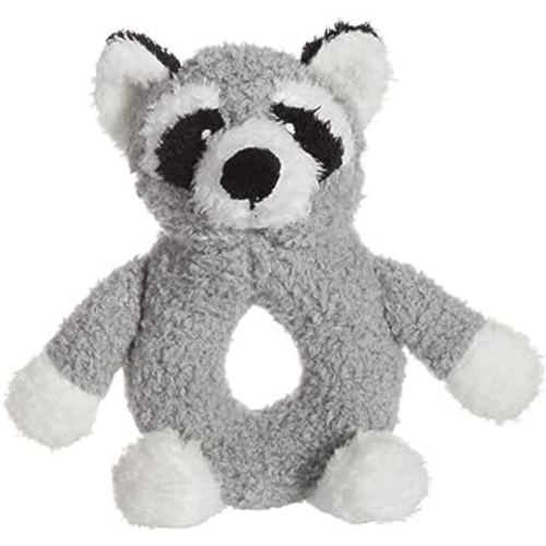 Apricot Lamb Baby Raccoon Soft Rattle Toy, Plush Stuffed Animal for Newborn Soft Hand Grip Shaker Over 0 Months (Raccoon, 6 Inches)