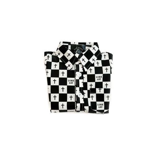 Luke 1:37 Button Up Shirt – OUR HOUSE ABOVE