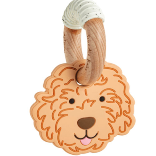 Buy Light Golden Doodle Teether and Silicone Ring Toy | Mud Pie