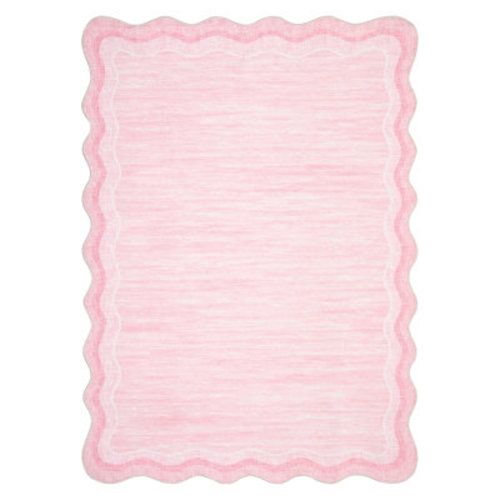 Latitude Run® Scalloped Rug Modern Living Room Rug,Modern Area Rugs Non-Slip Machine Washable Indoor Mats for Bedroom,Playroom,Office | Wayfair