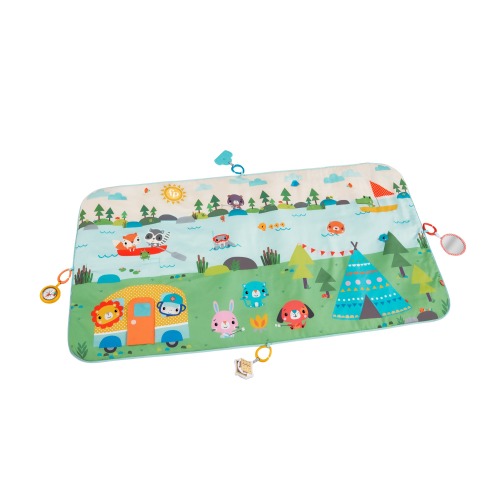 Fisher-Price Extra Big Adventures Playmat Infant Gym with 4 Sensory Toys, 60 x 32 Inches