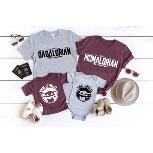 Dadalorian Mamalorian The Child Shirt, Dadalorian Sweatshirt, Momalorian T-Shirt, Family Matching Tee, Star Wars Gift, This is The Way Tee