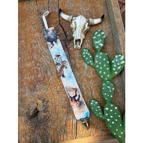 Western life pacifier clip