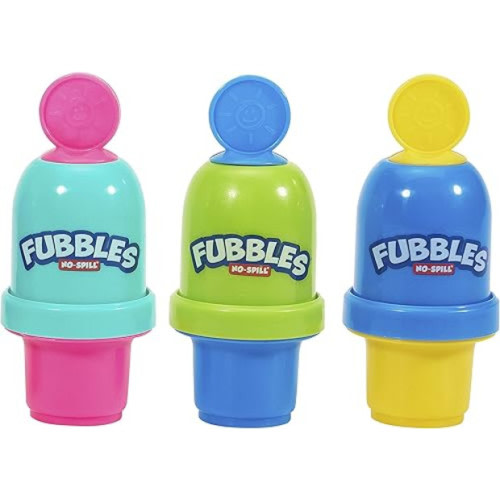 Fubbles No-Spill Bubble Tumbler for Babies Toddlers (3-Pack)