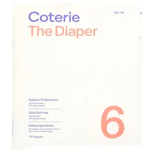 Coterie Diapers Size 6, 18 Ct