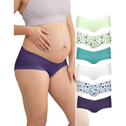 Intimate Portal Maternity Underwear Cotton Pregnancy Postpartum Panties Under the Bump Boyshort Briefs