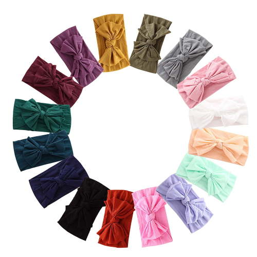 16pcs Baby Nylon Headbands Hairbands Hair Bow Elastics for Baby Girls Toddlers Kids