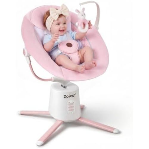 Baby Swing for Infants, Electric Infant Swing with Bluetooth Music, Pink