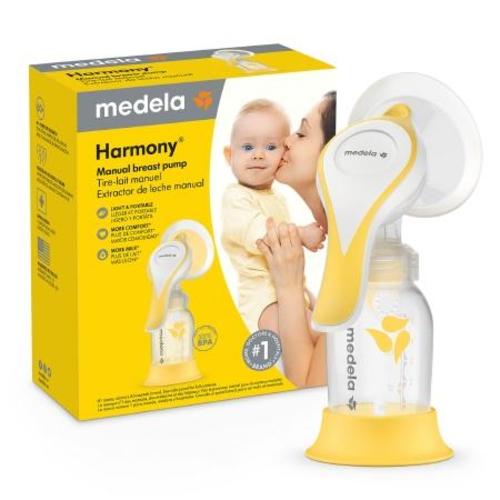 Medela Harmony Manual Breast Pump Kit, Includes Pump, Shield, 150 mL Milk Bottle, Valve, Membranes, 1 Count Kit, #101041149