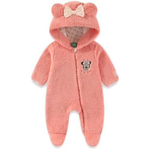 Disney Minnie Mouse Baby Girls Hooded Pram Footies Coverall for Infants
