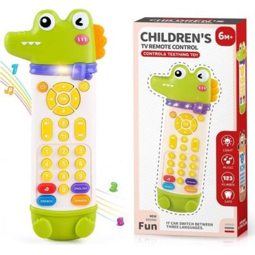 BABYYER Baby Remote Control Toy with Music, Toddler Early Education Learning Toys & Gifts for 6 Months+ (Green Crocodile)