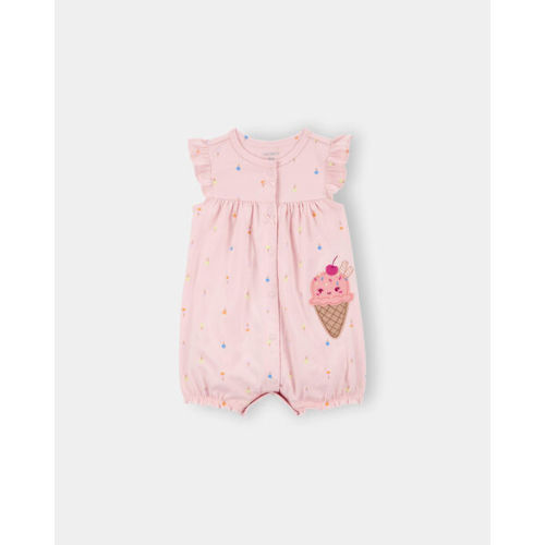 Baby Girl Ice Cream Romper - Pink | Carter's