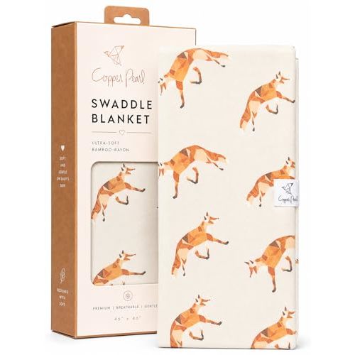 Copper Pearl Swaddle Blankets for Newborns | Soft Stretchy Receiving Blankets for Boys and Girls | Large 46 x 46 Inch Baby Blankets | Lightweight and Breathable Swaddles | Swift