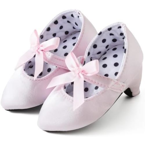 Jastore Newborn Baby Girls Princess Shoes with High Heels Bowknot Soft Sole Crib Shoes Infant Girl Photography Props Shoes
