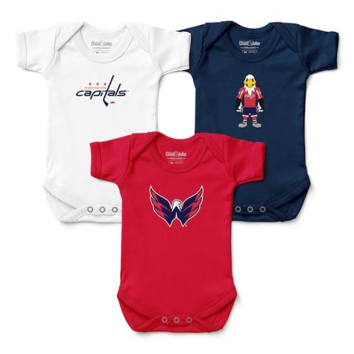 Washington Capitals Chad & Jake Infant Three-Pack Bodysuit Set
