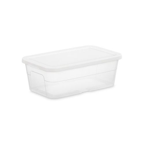 6qt Clear Storage Box White - Brightroom™