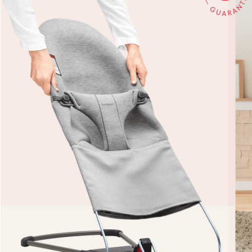 BabyBjörn Extra Fabric Seat for Bouncer Bliss, 3D Jersey, Light Gray