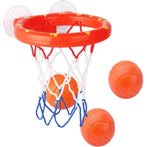 Bathtub Fun Basketball Hoop Balls Set Bathroom Shooting Game Toy for Toddler Kids Children Baby Bath Tub