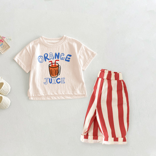 ORANGE JUICE  Baby Toddler 2-Piece Casual Pants Set