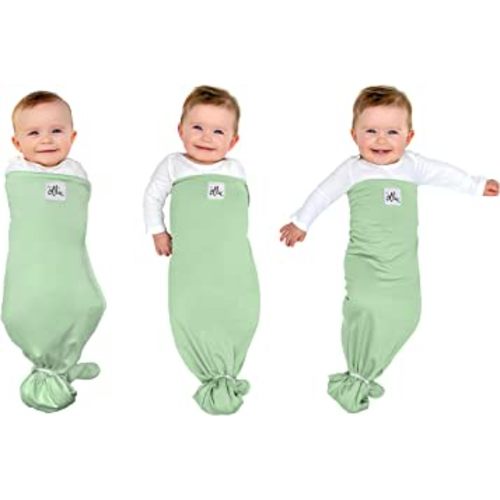The Ollie Swaddle - Helps to reduce the Moro (startle) reflex - Made from a custom designed moisture-wicking material (Meadow)